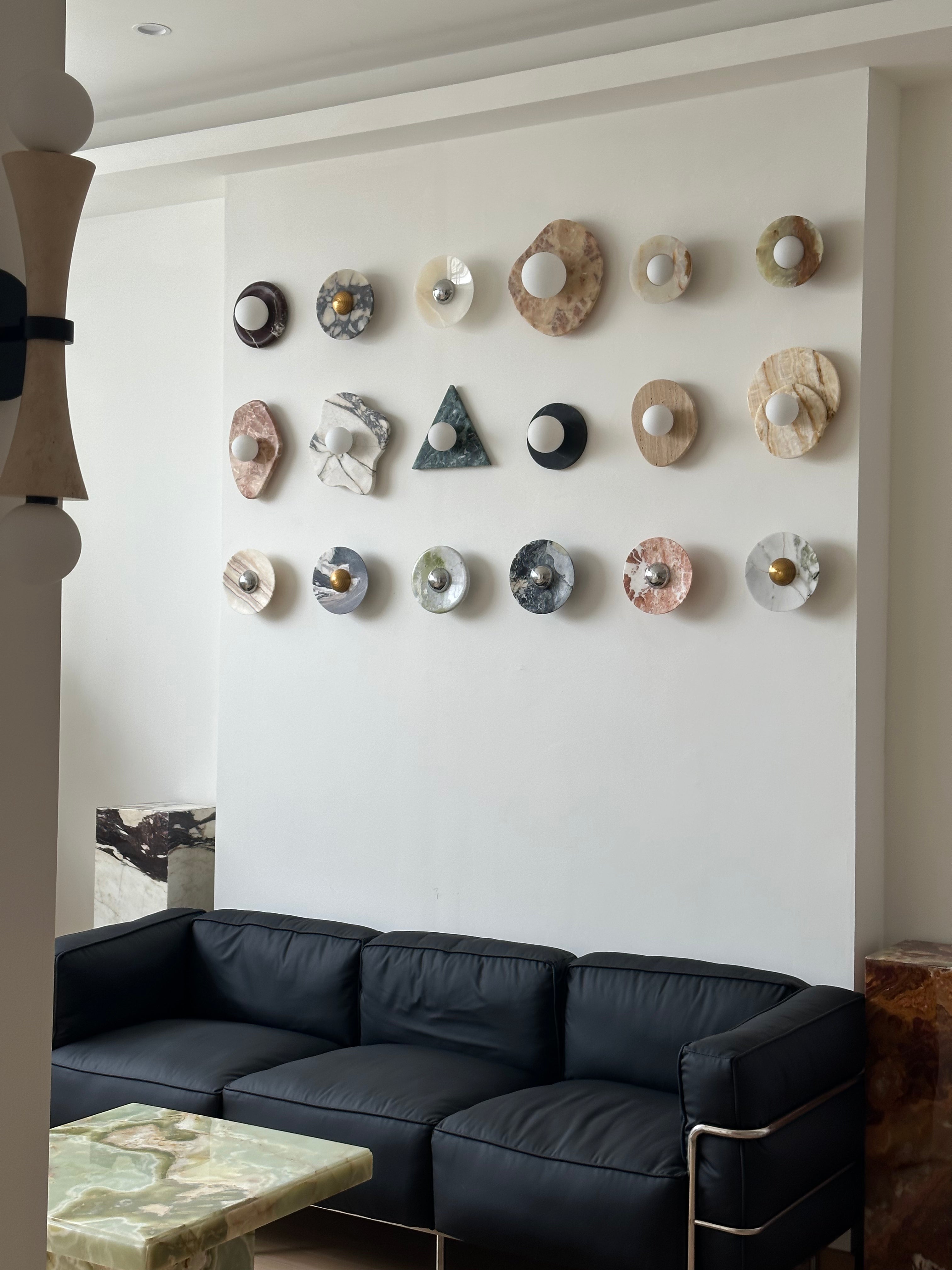 Astr Modern Minimalist Unique Stone Glass Wall Lamp - Lamp Copper