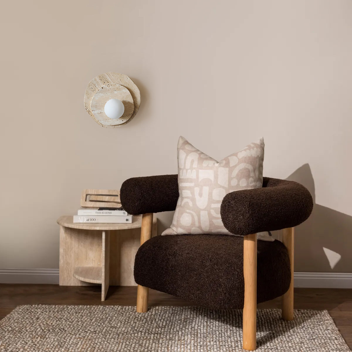 Astr Modern Minimalist Unique Stone Glass Wall Lamp - Lamp Copper
