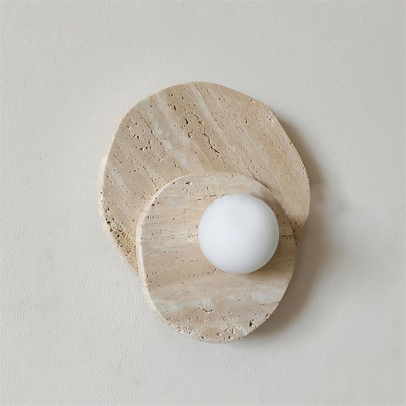 Astr Modern Minimalist Unique Stone Glass Wall Lamp - Lamp Copper