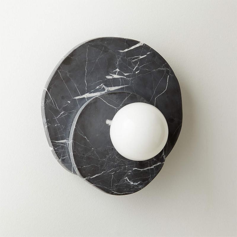 Astr Modern Minimalist Unique Stone Glass Wall Lamp - Lamp Copper
