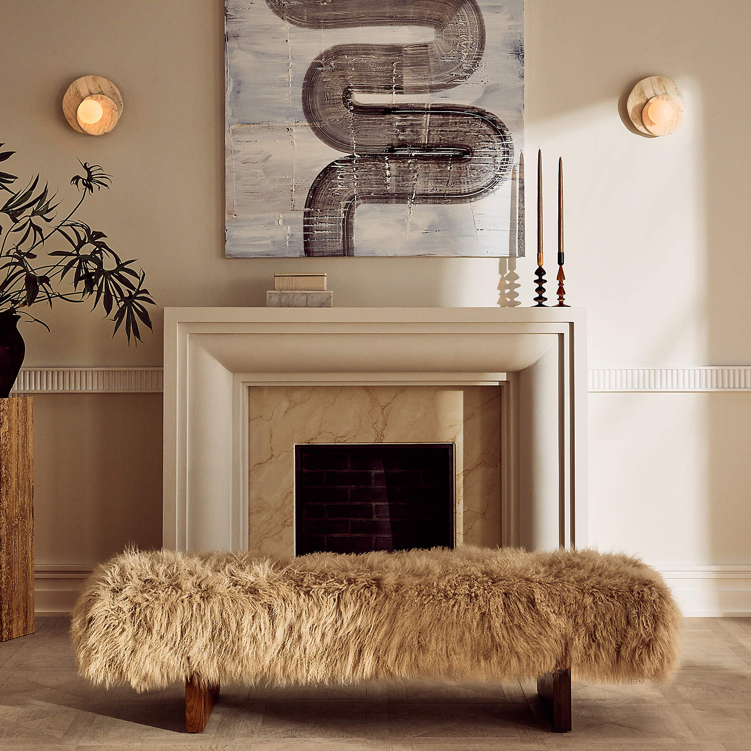 Astr Modern Minimalist Unique Stone Glass Wall Lamp - Lamp Copper