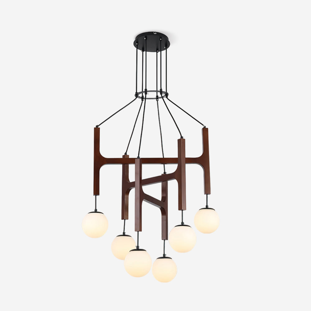 Terra Lustre Géométrique en Bois - Neutralighting