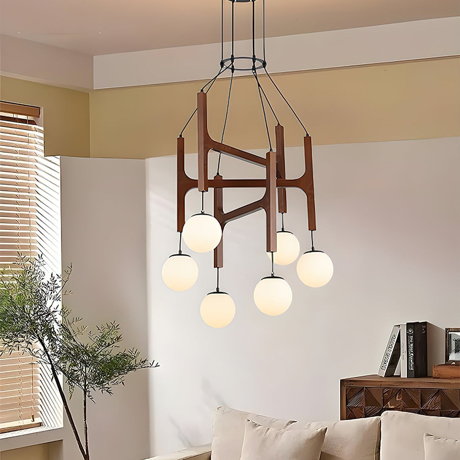 Terra Lustre Géométrique en Bois - Neutralighting