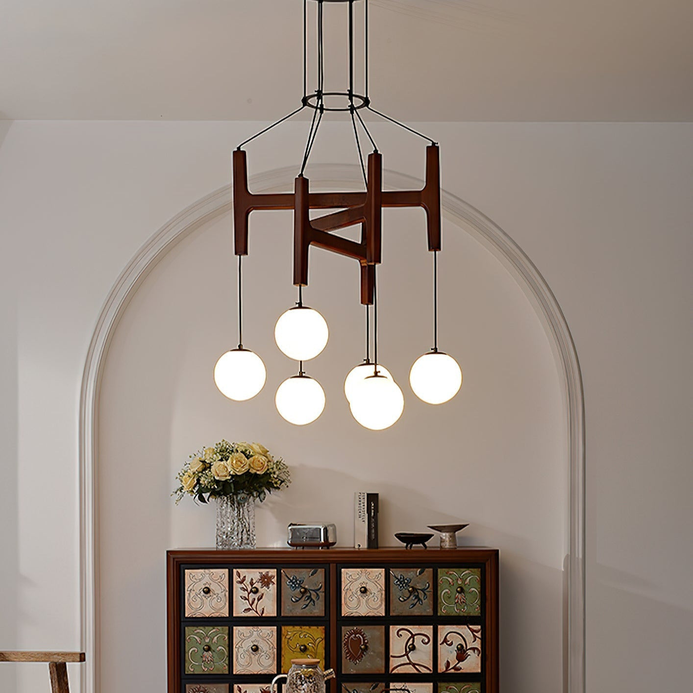 Terra Lustre Géométrique en Bois - Neutralighting