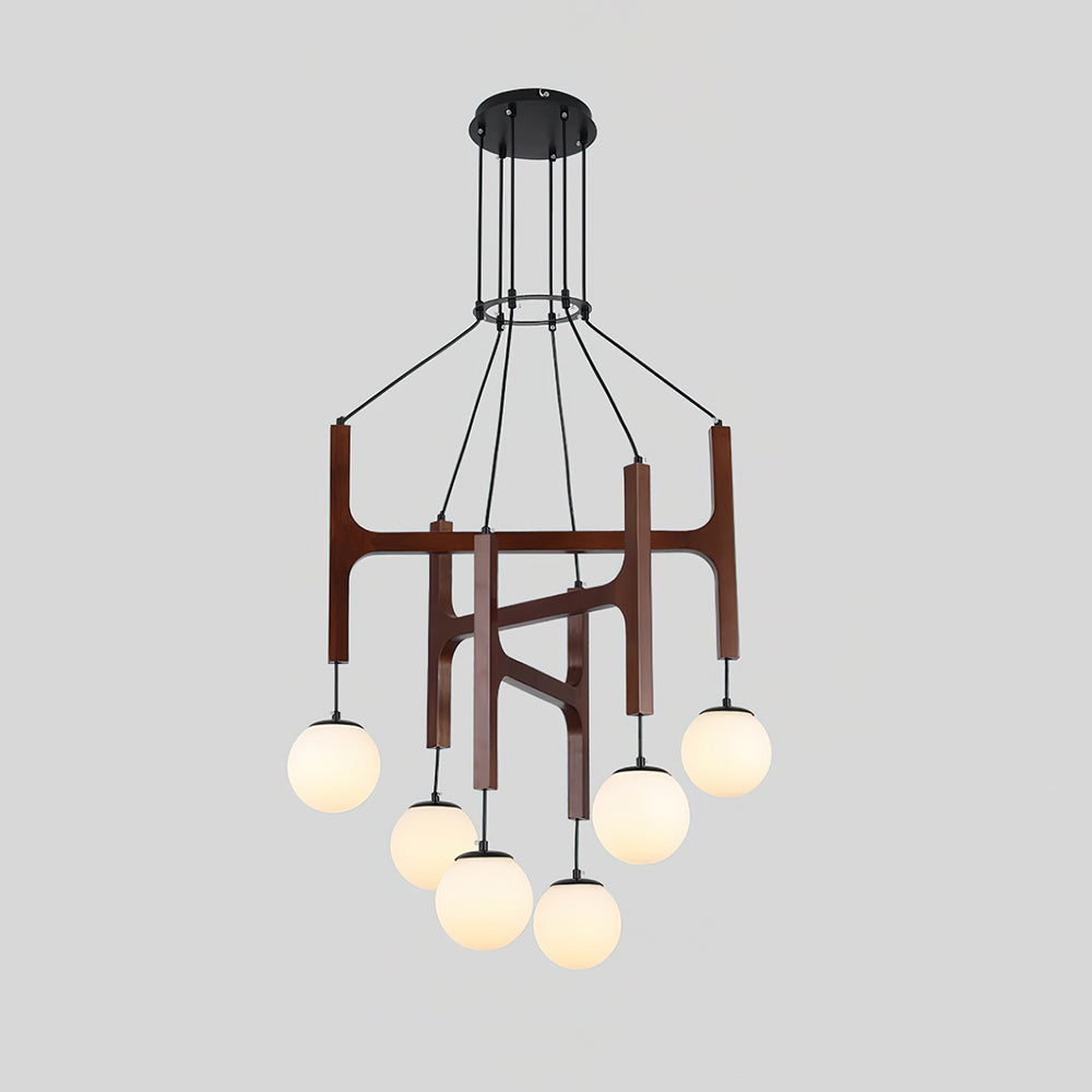 Terra Lustre Géométrique en Bois - Neutralighting