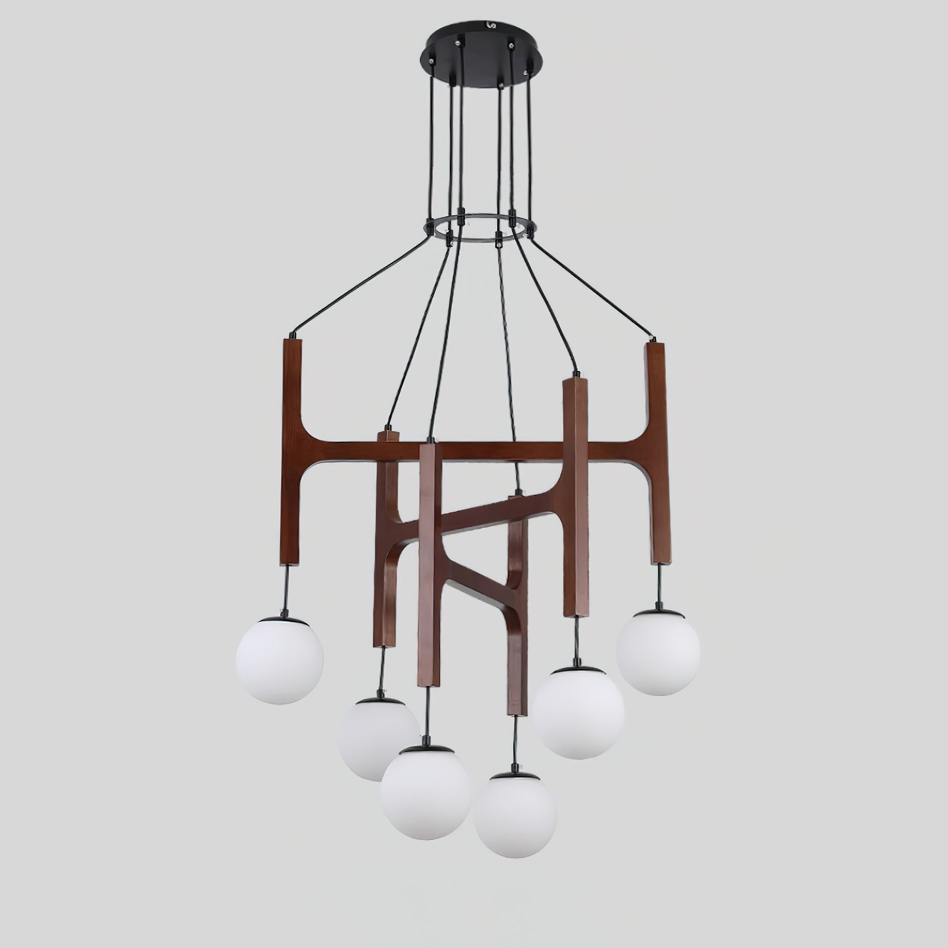 Terra Lustre Géométrique en Bois - Neutralighting