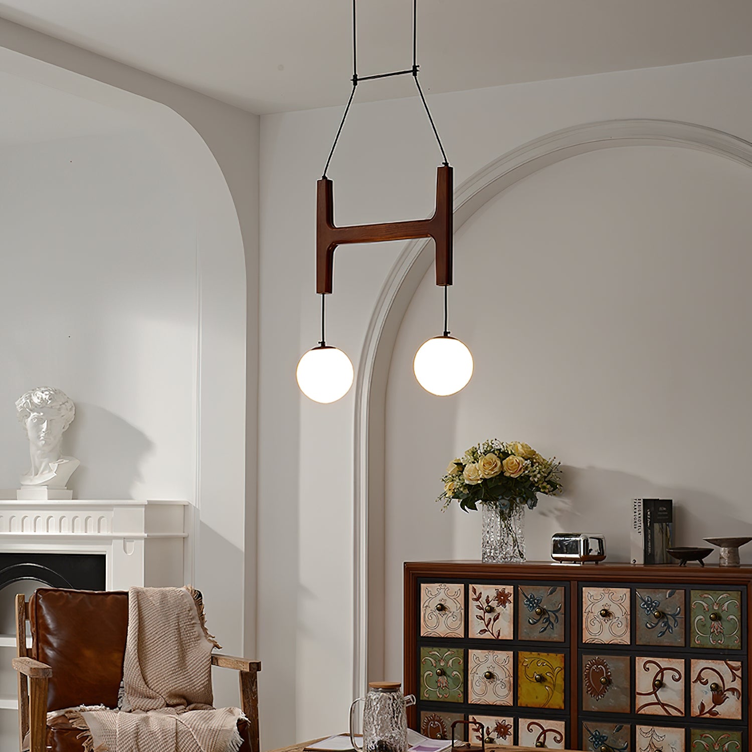 Terra Lustre Géométrique en Bois - Neutralighting