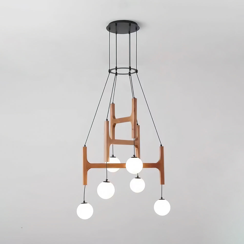 Terra Lustre Géométrique en Bois - Neutralighting