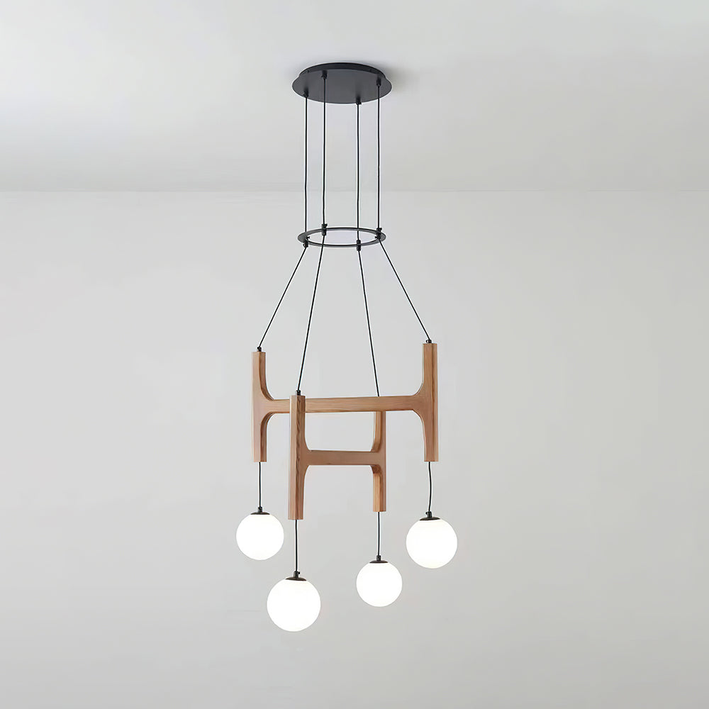 Terra Lustre Géométrique en Bois - Neutralighting