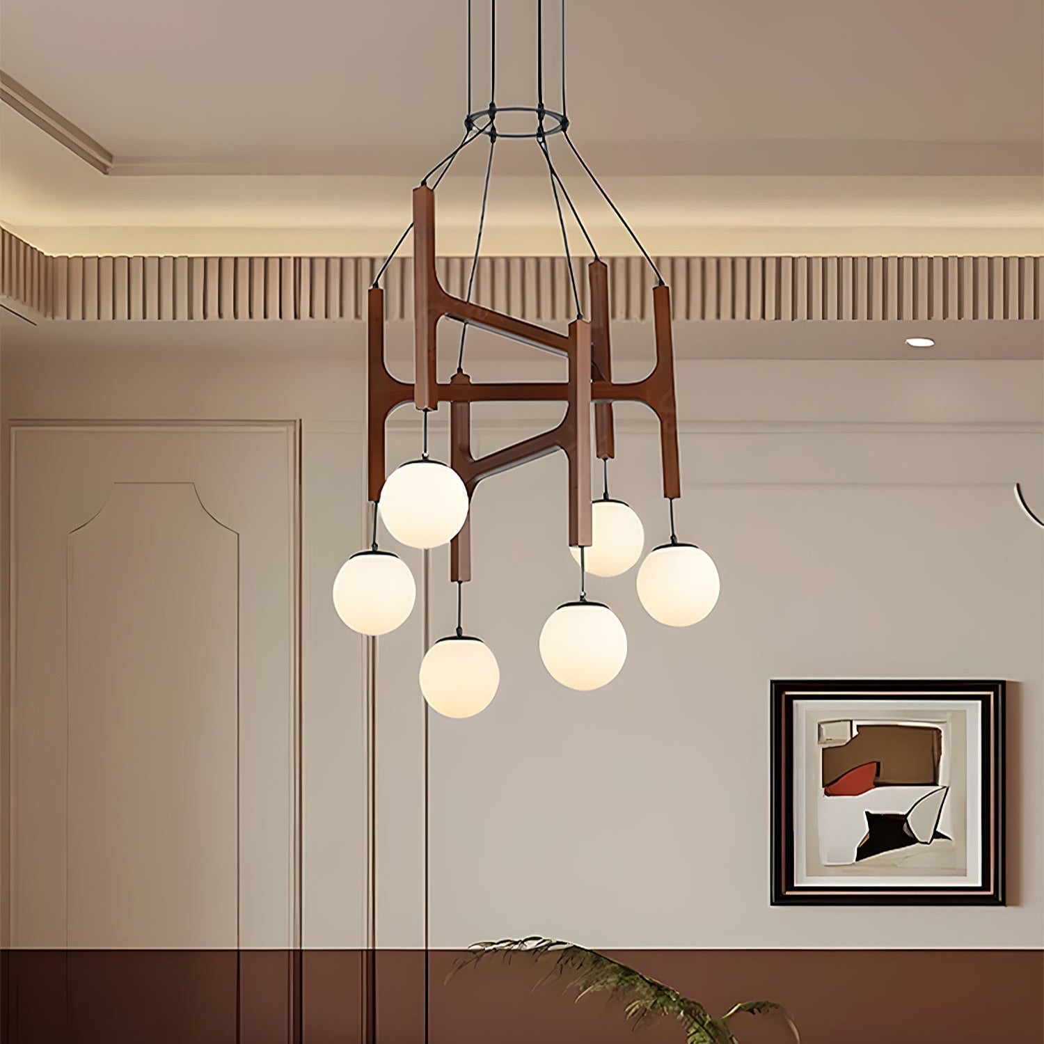 Terra Lustre Géométrique en Bois - Neutralighting