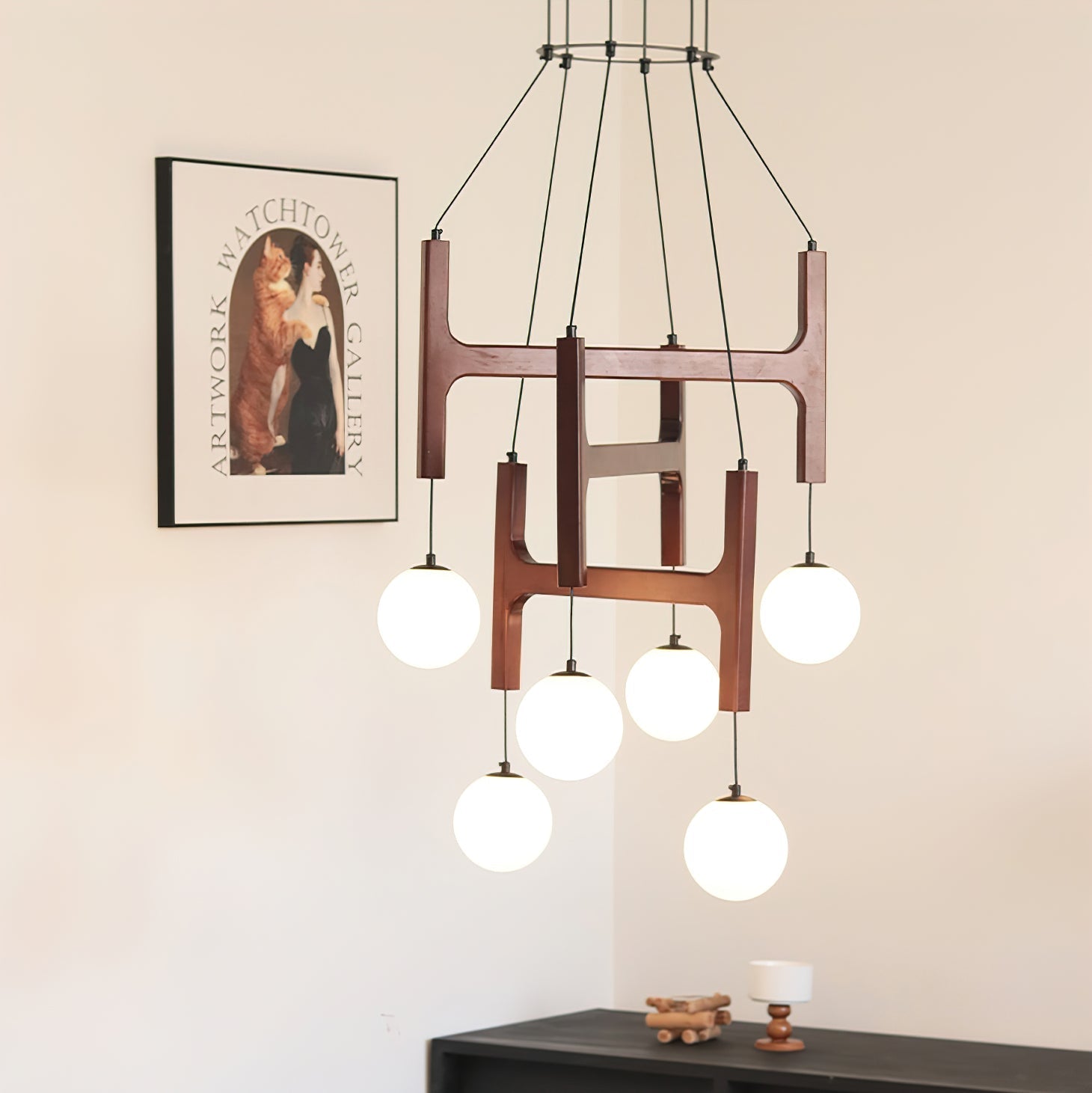 Terra Lustre Géométrique en Bois - Neutralighting