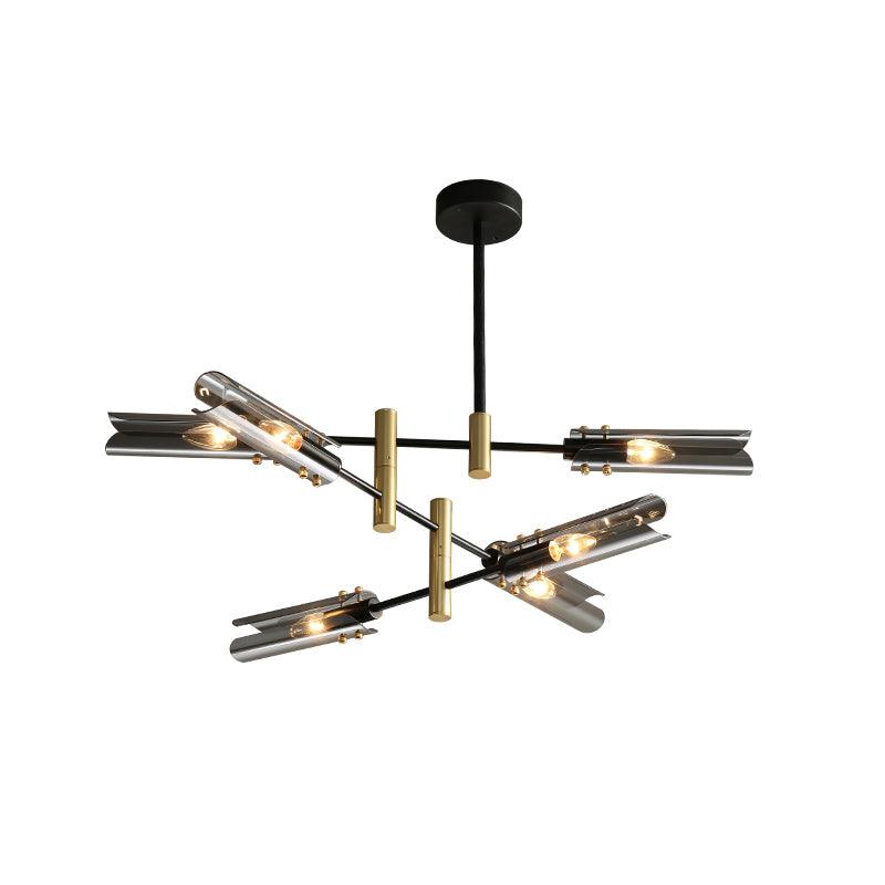 Lustra Chandelier Double 6-Luminaires Moderne - Neutralighting