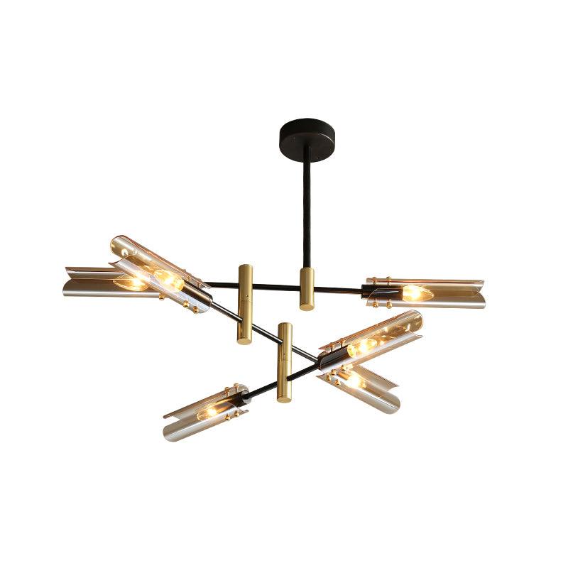 Lustra Chandelier Double 6-Luminaires Moderne - Neutralighting