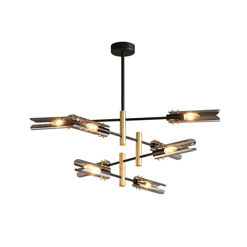 Lustra Chandelier Double 6-Luminaires Moderne - Neutralighting