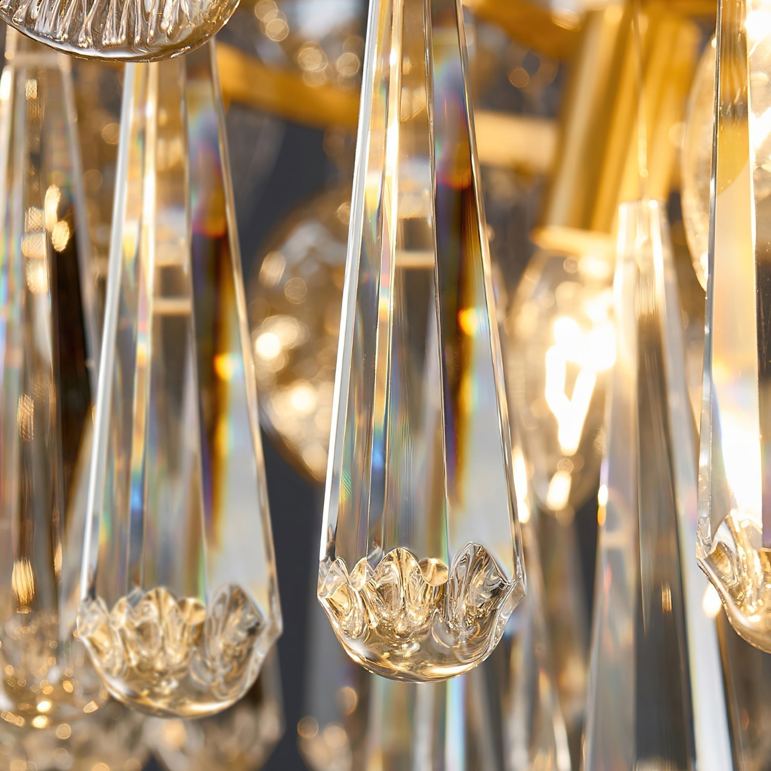 Caeluvyo Postmodern Luxury Elegance Crystal Chandelier - Lamp Copper