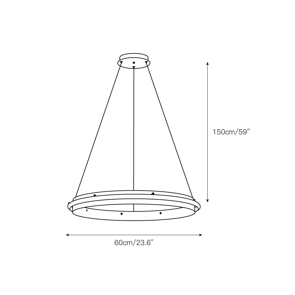 Himinuvyo Moderne Minimaliste LED Acrylique Métal Lustre - Neutralighting