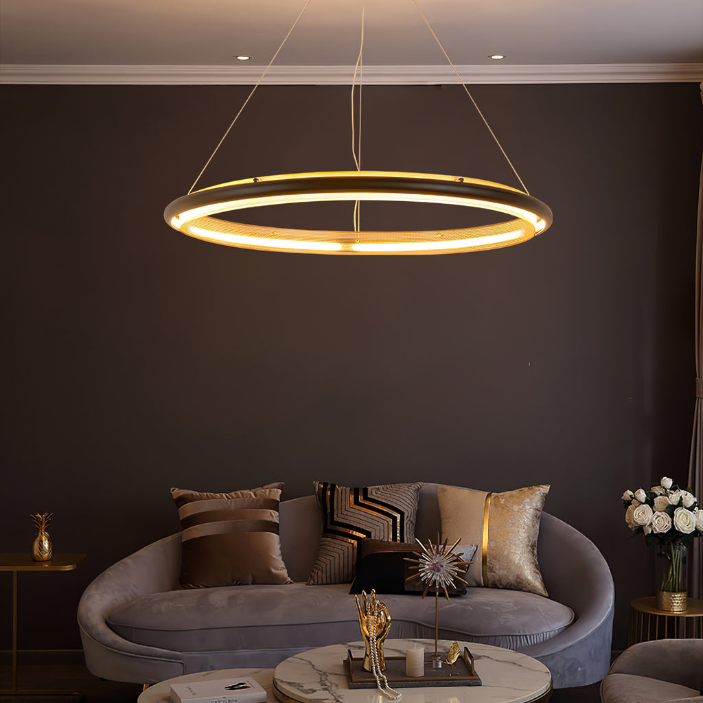 Himinuvyo Moderne Minimaliste LED Acrylique Métal Lustre - Neutralighting