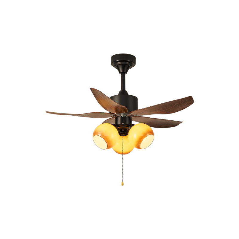 Plafonnier ventilateur Florence Fleur en finition Noir