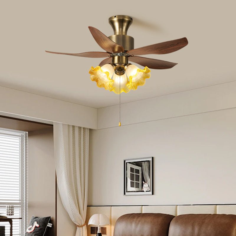Plafonnier ventilateur Florence Fleur avec télécommande