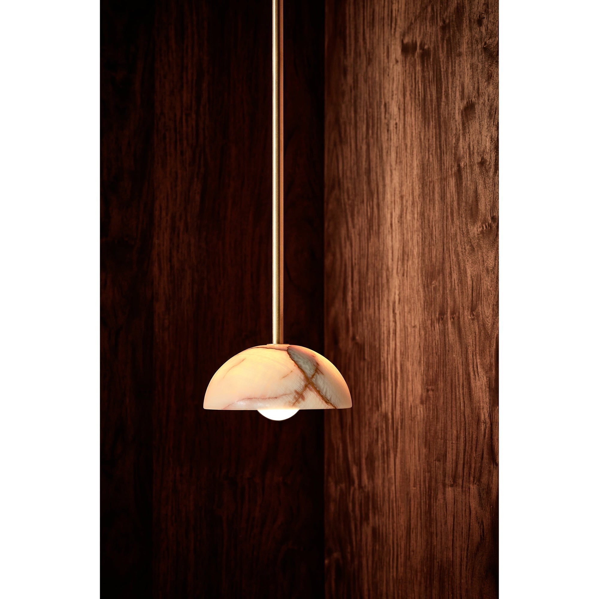 Aurelia Modern Minimalist Elegance Brass Metal Glass Pendant Lamp - Lamp Copper