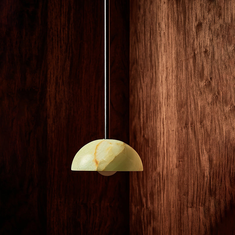 Aurelia Modern Minimalist Elegance Brass Metal Glass Pendant Lamp - Lamp Copper