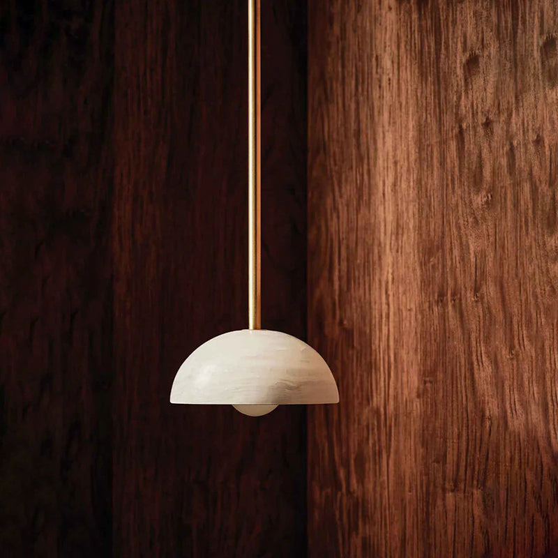Aurelia Modern Minimalist Elegance Brass Metal Glass Pendant Lamp - Lamp Copper