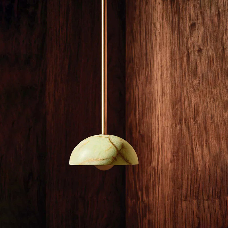 Aurelia Modern Minimalist Elegance Brass Metal Glass Pendant Lamp - Lamp Copper