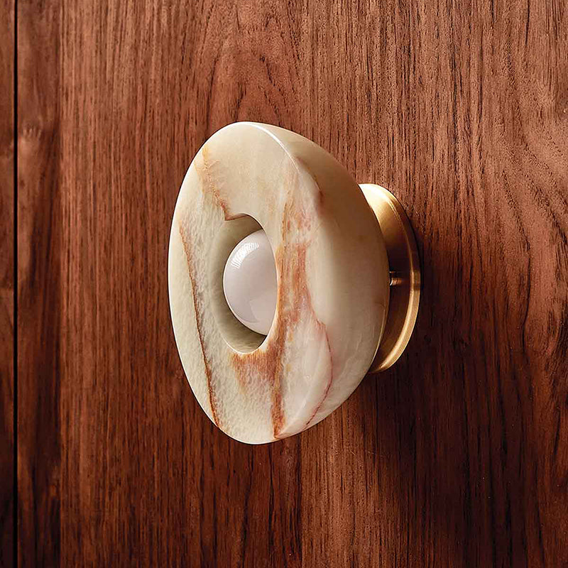 Ildvuvyo Surface Modern Minimalist Glass Metal Sconce Wall Lamp - Lamp Copper