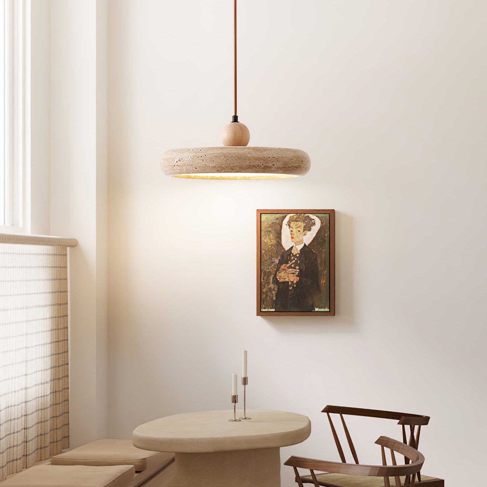 Zesolor Minimalist Travertine Pendant Light - Letslighting