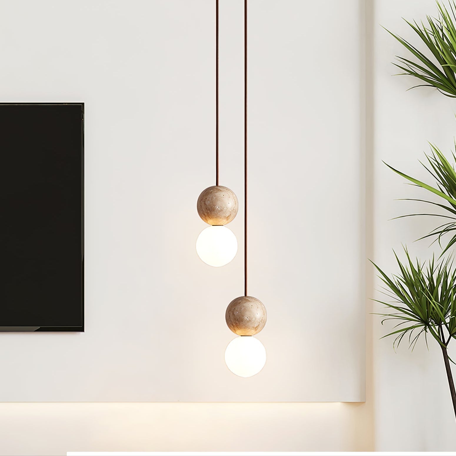Luna Travertin Pendentif Lumière - Neutralighting