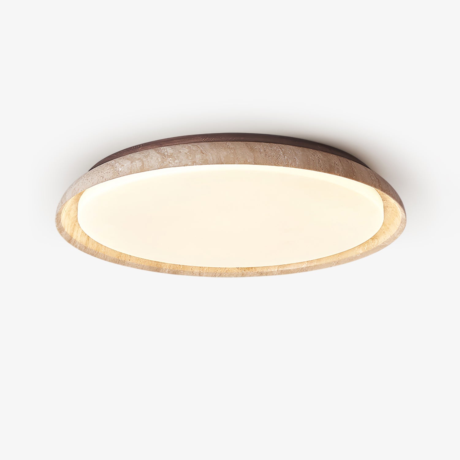 ElvinilaPlafonnier Bord-Rond en Travertin - Neutralighting