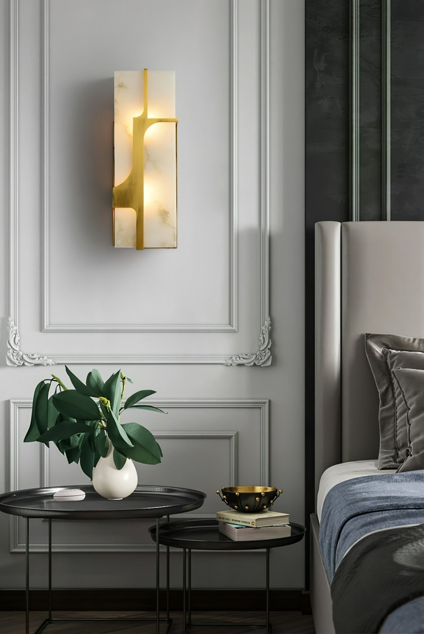 Ocarionis Applique Murale Géométrique en Albâtre - Neutralighting