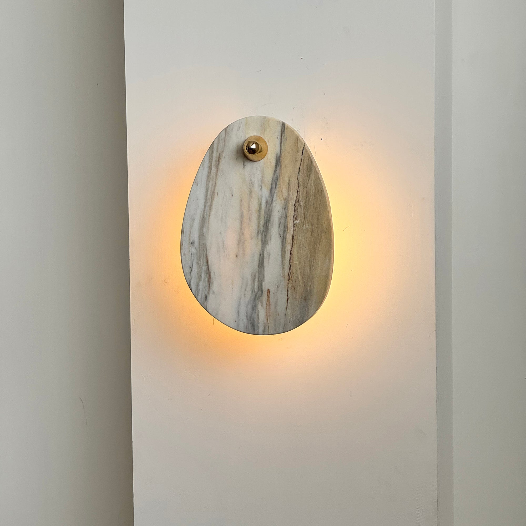 Norduvys Modern Luxurious Metal Marble Wall Lamp - Lamp Copper