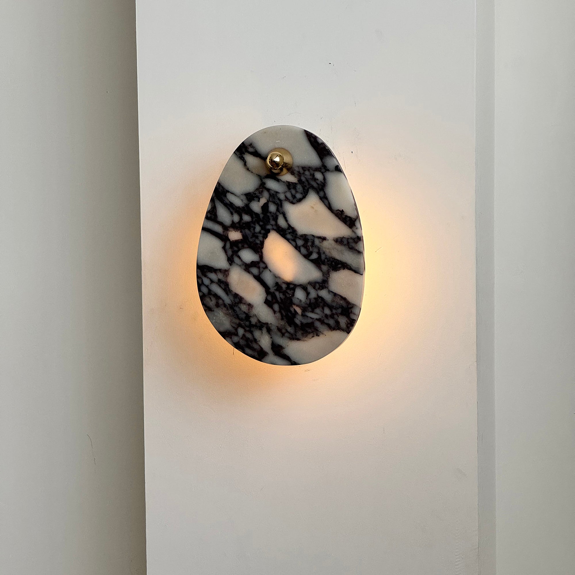 Norduvys Modern Luxurious Metal Marble Wall Lamp - Lamp Copper