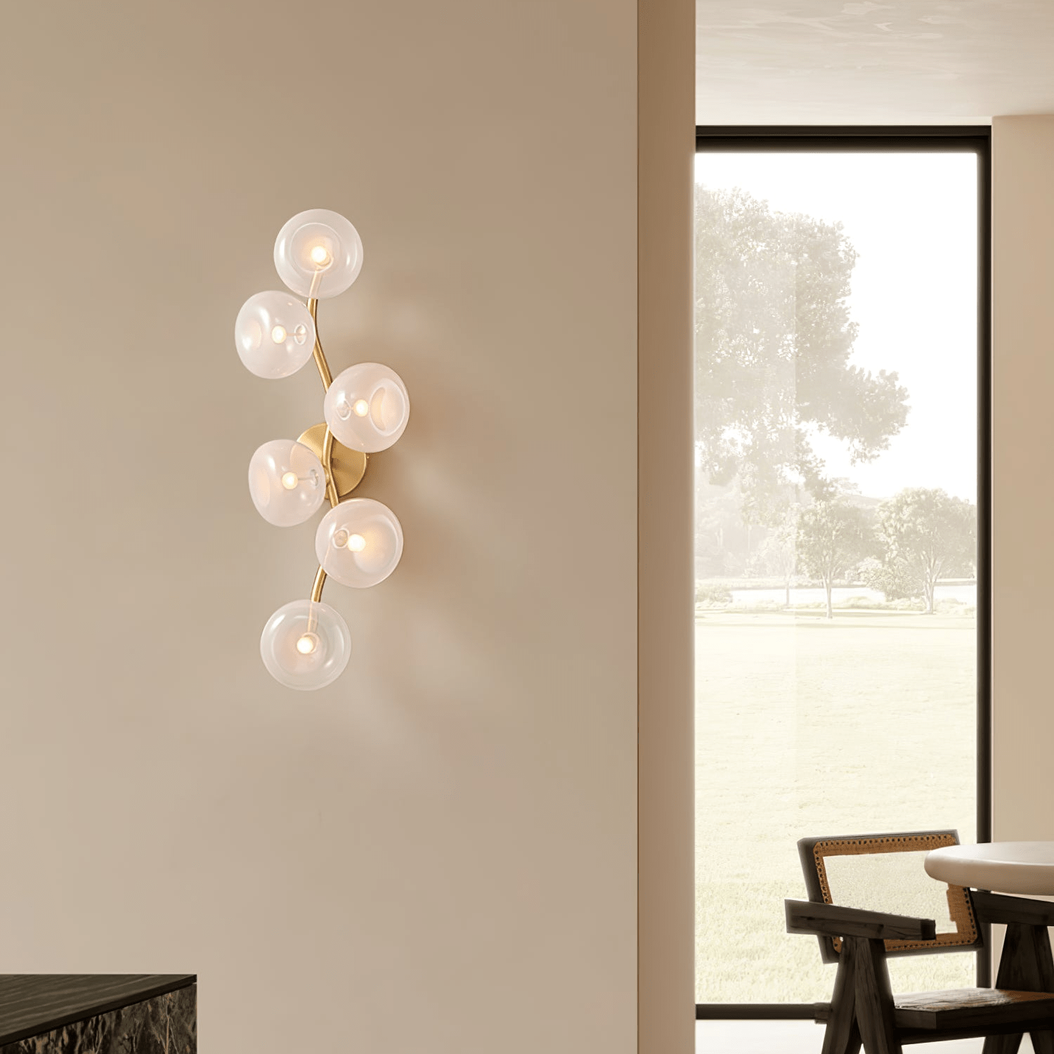 Applique Murale Vigne Art Nordique En Verre - Neutralighting