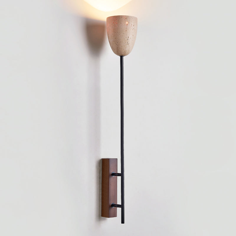 Kvennuvyo Modern Minimalist Walnut Metal Wood Wall Lamp - Lamp Copper