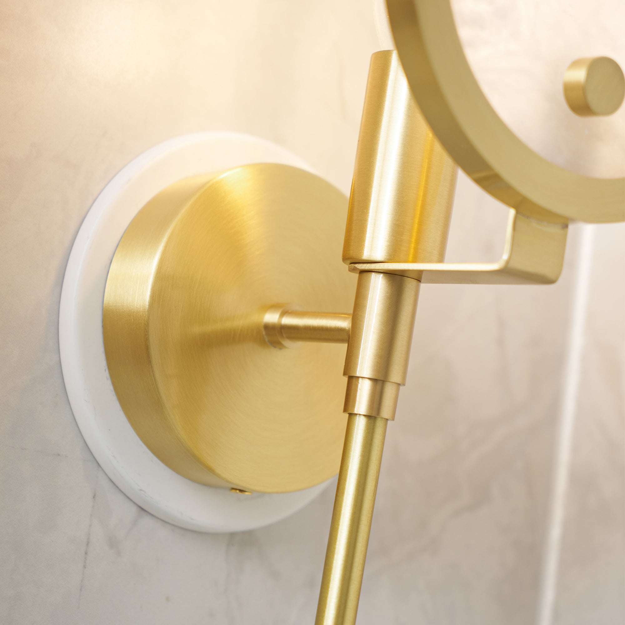 Ljomuvyo Modern Minimalist Brass Alabaster Sconce Wall Lamp - Lamp Copper