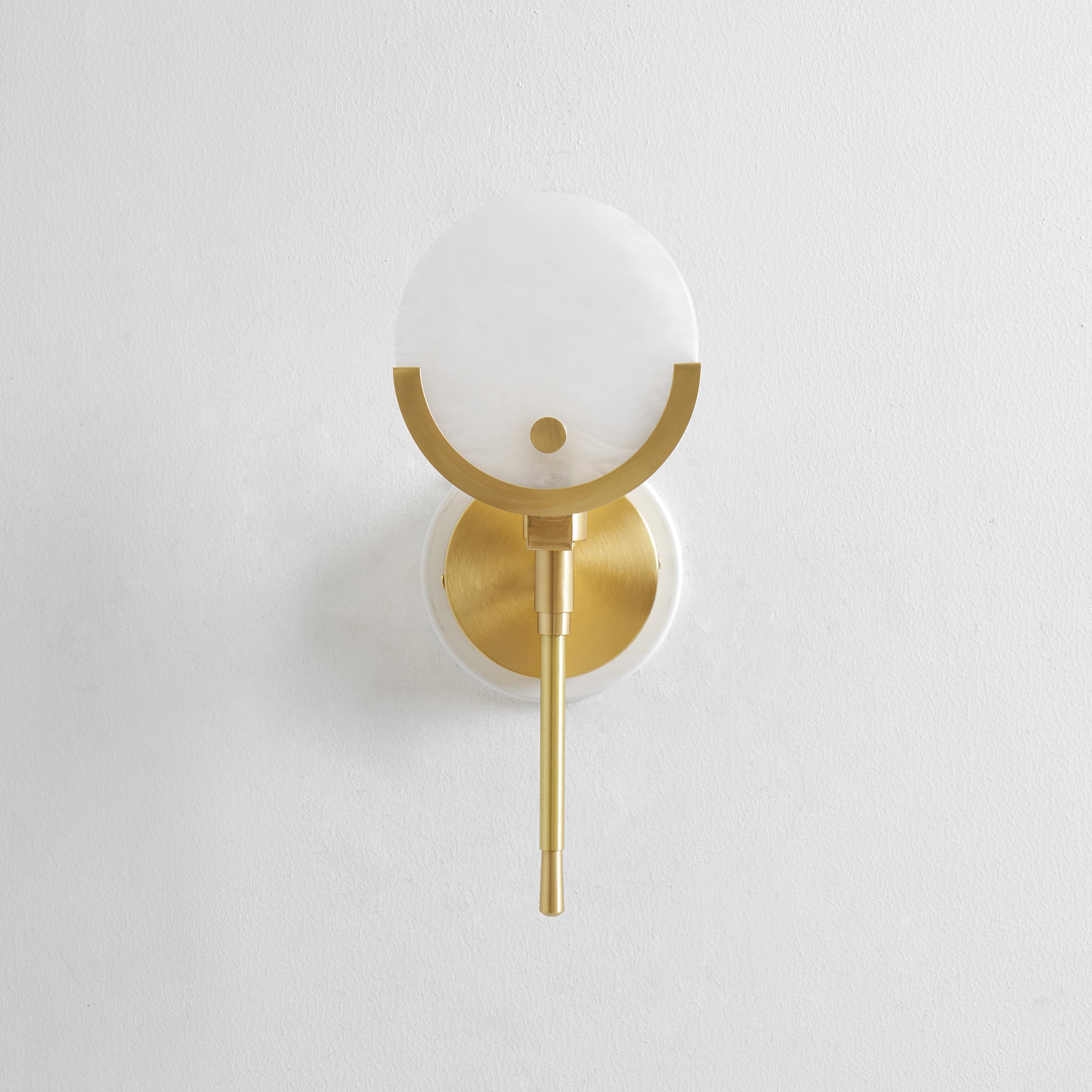 Ljomuvyo Modern Minimalist Brass Alabaster Sconce Wall Lamp - Lamp Copper
