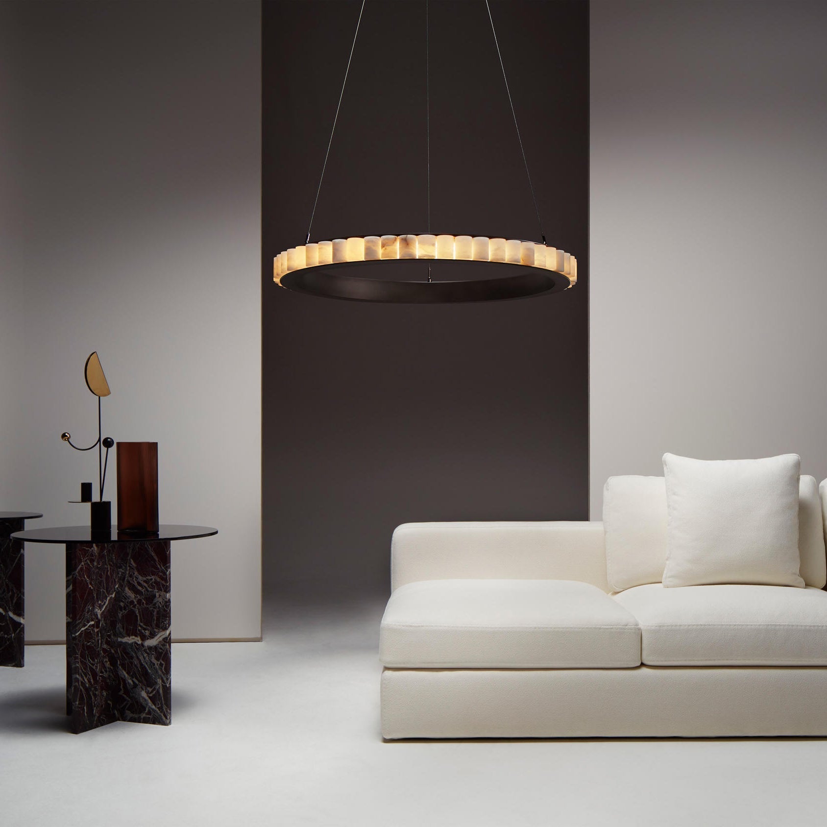 Sifuvyh Postmodern Luxury Stainless Alabaster Chandelier - Lamp Copper