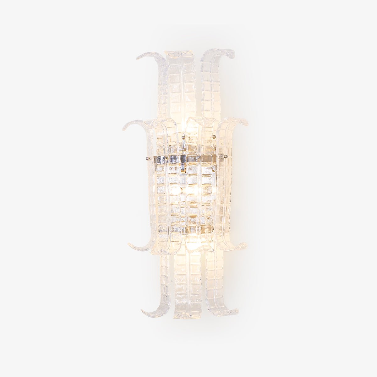 Aurora Wall Sconce Clear Murano Glass Panel Geometric - Letslighting