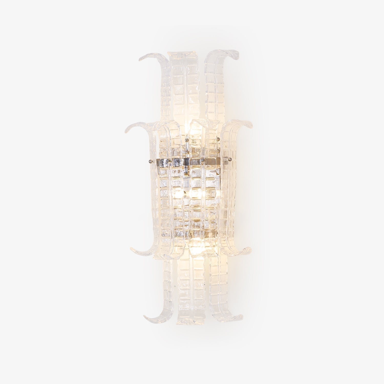 Aurora Wall Sconce Clear Murano Glass Panel Geometric - Letslighting