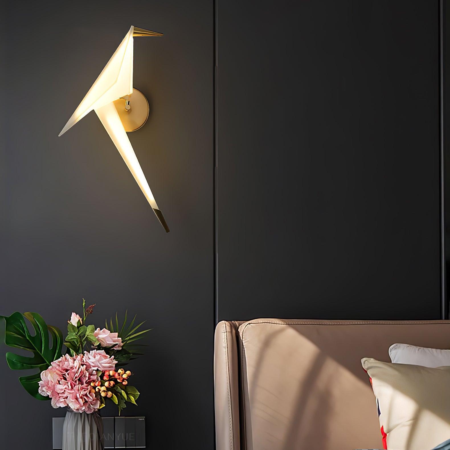 Visileth Nordic Art Crane Plug-In Wall Lamp - Neutralighting