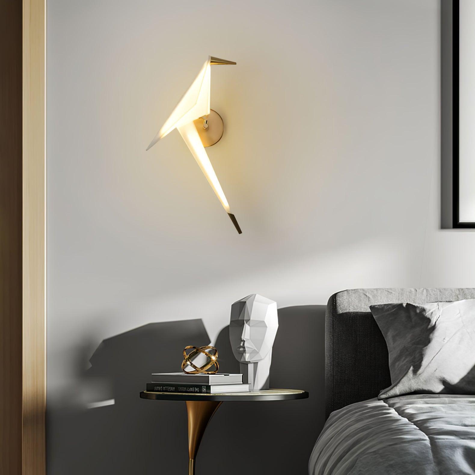 Visileth Nordic Art Crane Plug-In Wall Lamp - Neutralighting