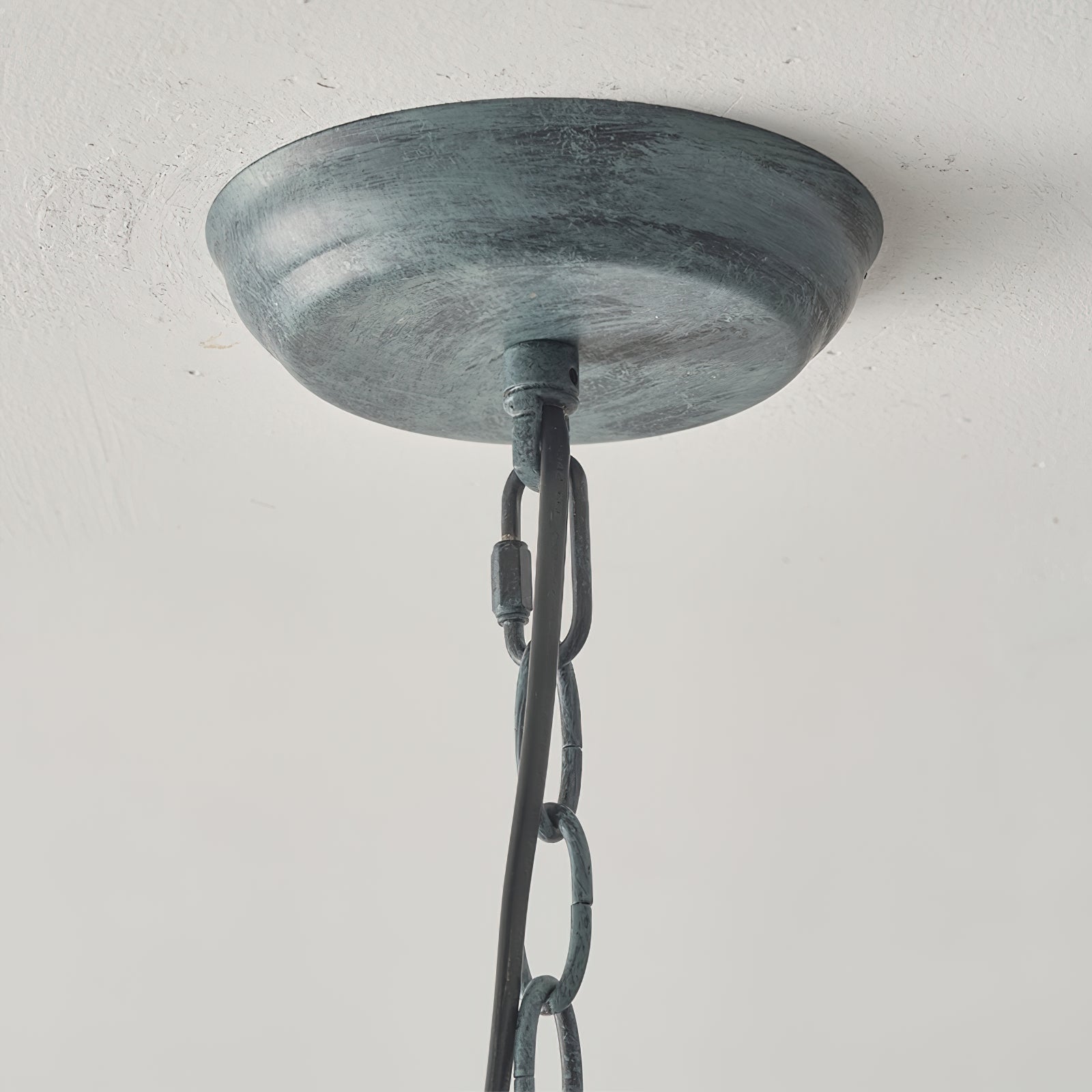 Tinduvyh Vintage Industrial Metal Glass Lantern Pendant Lamp - Lamp Copper