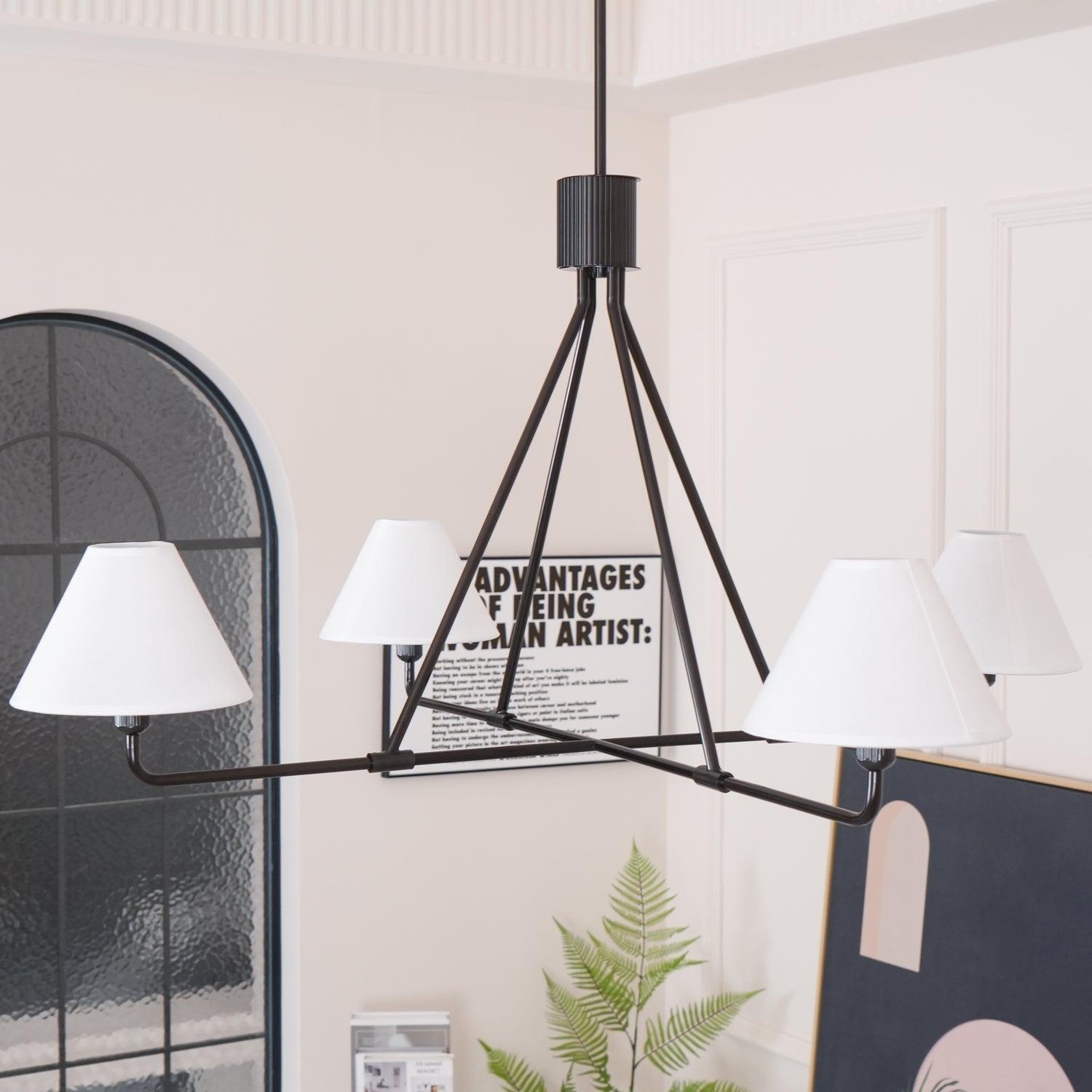 Ornuvyh Ancien Industriel Métal Tissu Lustre - Neutralighting