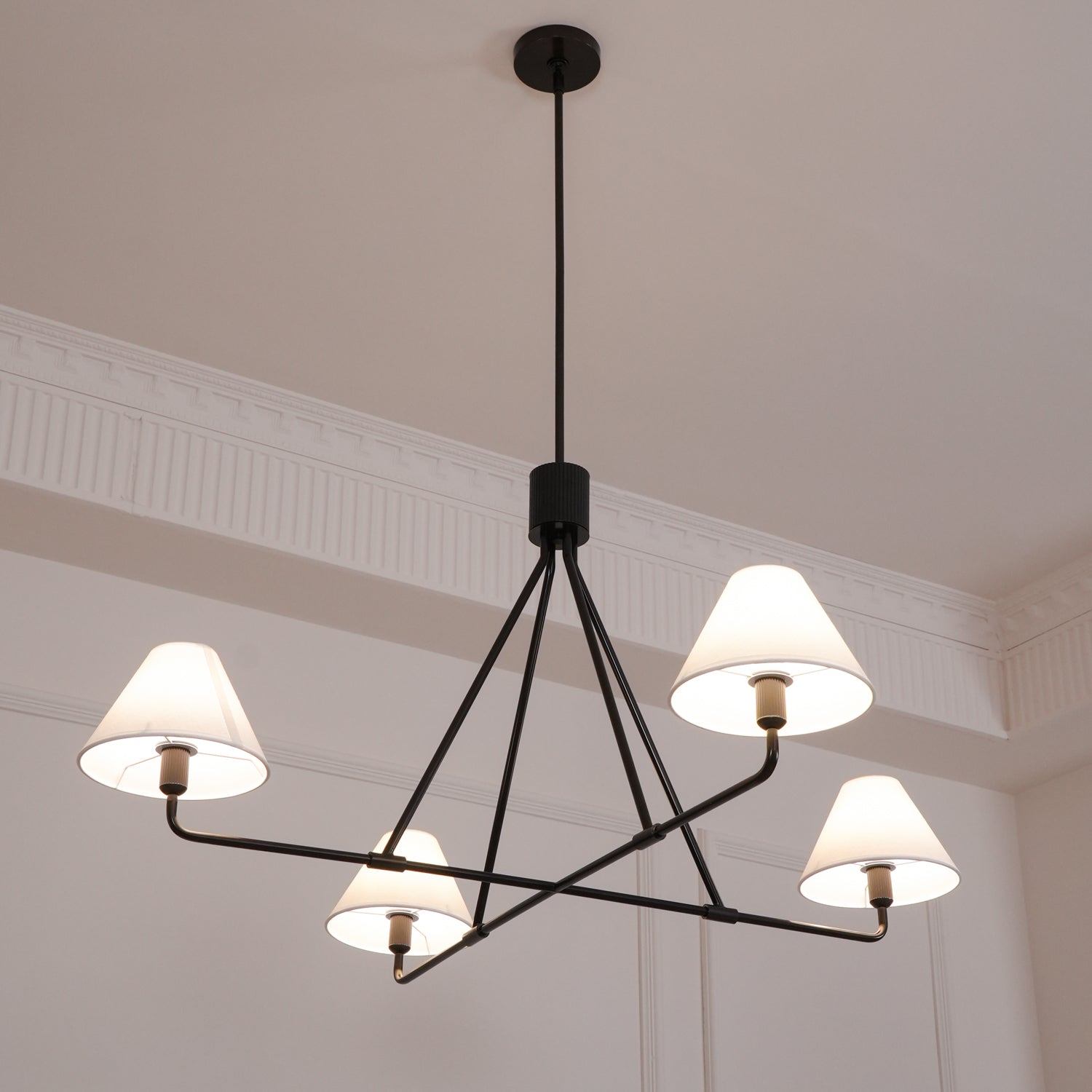 Ornuvyh Ancien Industriel Métal Tissu Lustre - Neutralighting