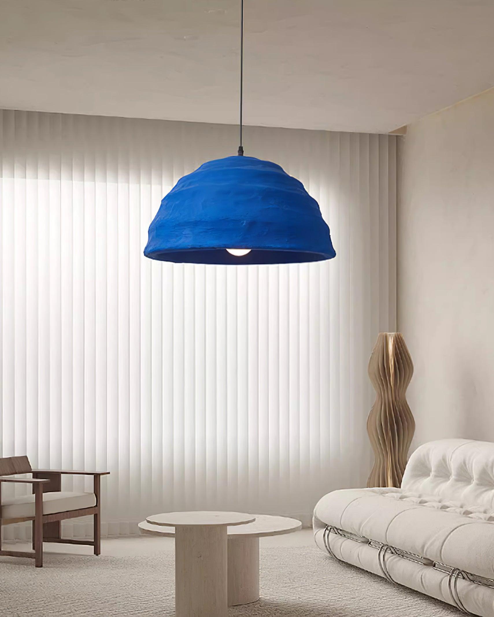 Lemon Suspension Avec Abat-jour en Polystyrène Bleu Style Urbain Industriel - Neutralighting