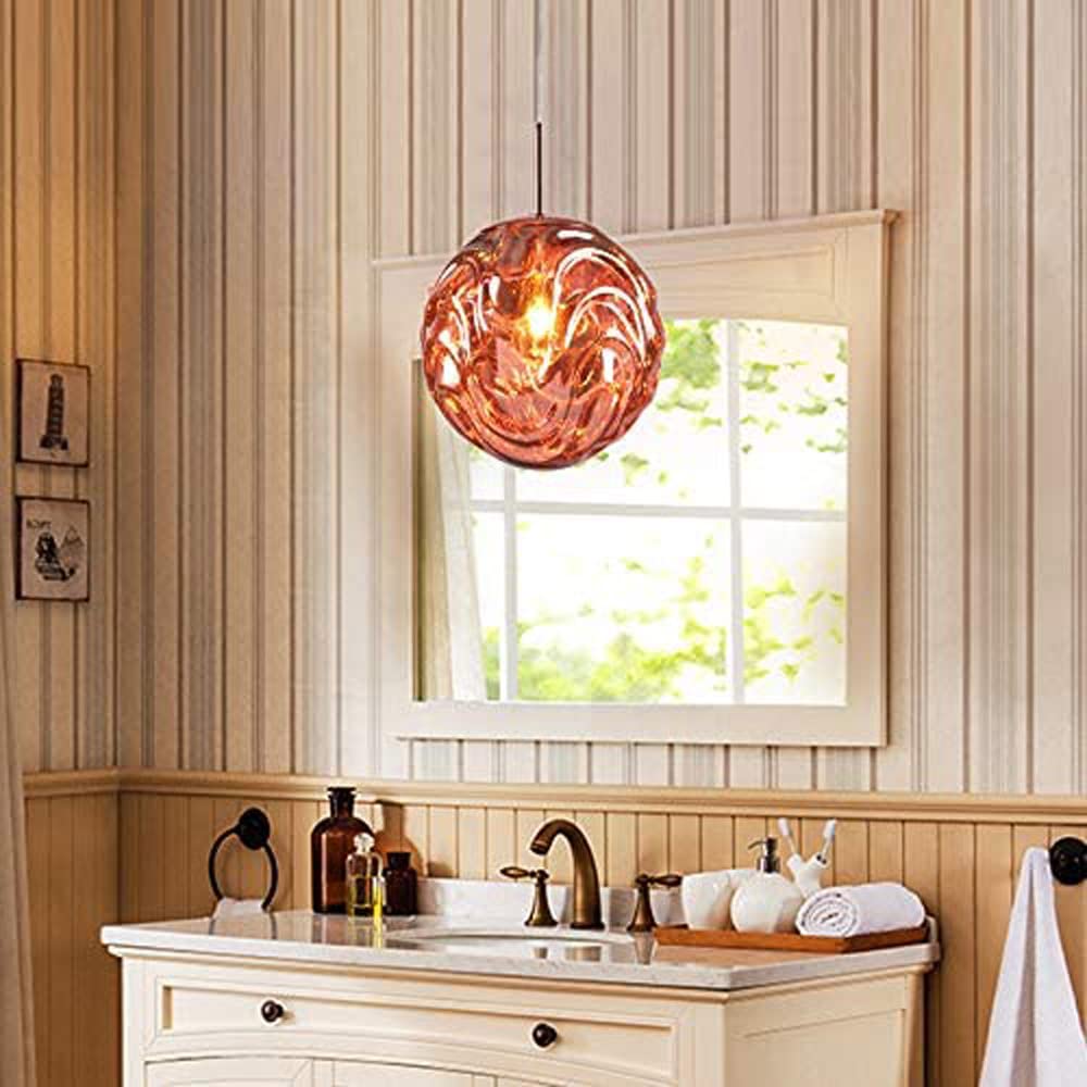 Valentina Moderne Sphère Suspension Verre Or/Noir Salle à manger - Neutralighting