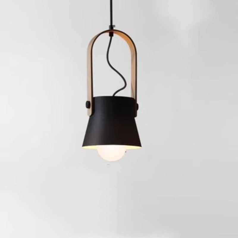Valentina Vintage Suspension Noir/Orange Métal/Bois Chambre à coucher - Neutralighting