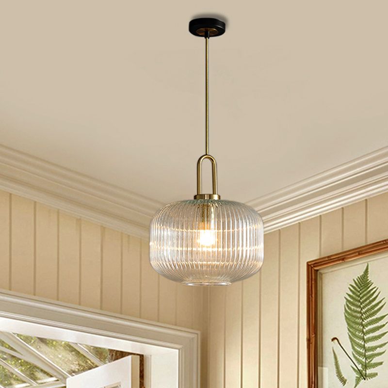 Arisha Moderne LED Suspension Doré Métal Verre Salle à Manger - Neutralighting